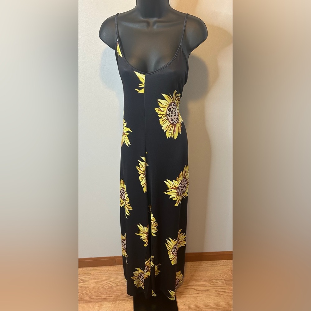 Wide leg sunflower jumpsuit